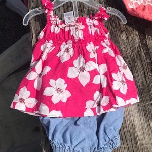 Cute Pink Floral Infant outfit